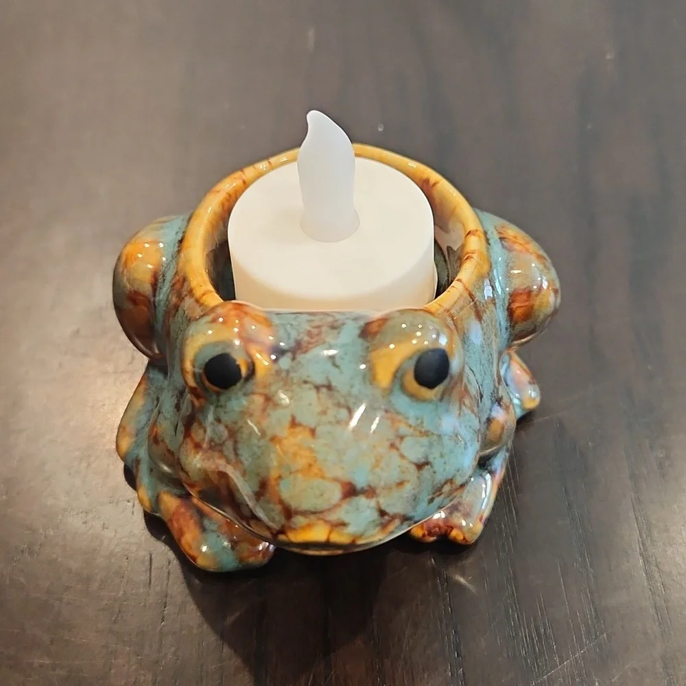 PIER 1 Import Frog Tealite Holder, NEW - Picture 14 of 16